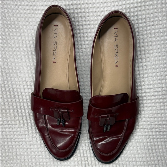 Via Spiga Shoes - Via Spiga Women's Deep Red Loafers - 8.5